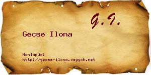 Gecse Ilona névjegykártya
