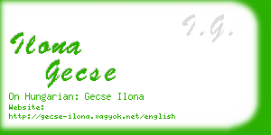 ilona gecse business card